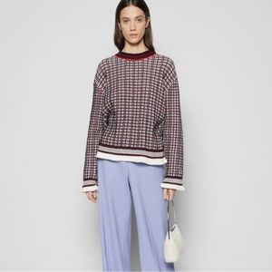 3.1 Phillip Lim Long Sleeve Plaid Jacquard Pullover in M